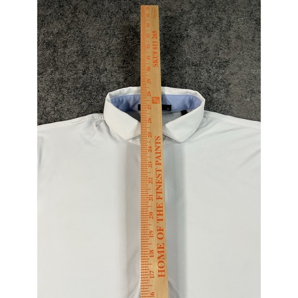 Greyson Golf Polo Shirt Mens Medium Arctic White Performance Stretch - Picture 5 of 7